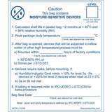 JEDEC Moisture Sensitive Caution Label, 3-1/4 x 3-3/4", 100 per Roll redirect to product page
